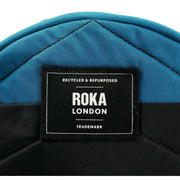Roka Paddington B Small Creative Waste Two Tone Recycled Nylon Crossbody Bag - Black/Sea Port Blue