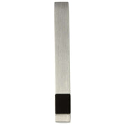 Simon Carter Onyx Brushed Tie Slide - Silver/Black
