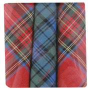 Sophos 3 Pack Tartan Handkerchief - Green/Red