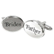 Sophos Father of The Bride Oval Cufflinks - Silver/Black