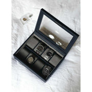 Stackers 8 Piece Watch Box - Navy Blue