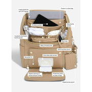 Stackers Baby Changing Backpack - Camel Tan