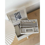 Stackers Luxury Medium Photo Jewellery Box - Oatmeal Cream