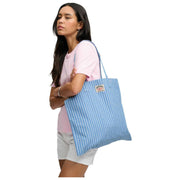 Superdry & Co Oxford Stripe Tote Bag - Broker Blue Stripe