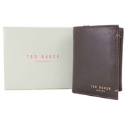 Ted Baker Johhnn Trifold Leather Wallet - Chocolate Brown