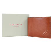 Ted Baker Prugs Embossed Corner Leather Bifold Coin Wallet - Tan