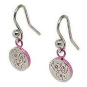 Ti2 Titanium Cherry Blossom Drop Earrings - Pink