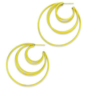 Ti2 Titanium Large Wire Fan Hoops - Yellow