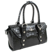 Vivienne Westwood Bettina Emboss Croc Mini Crossbody - Black