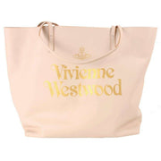 Vivienne Westwood Leather VW Print Studio Shopper - Pink/Gold