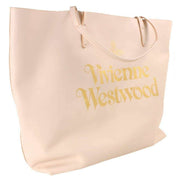 Vivienne Westwood Leather VW Print Studio Shopper - Pink/Gold