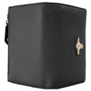 Vivienne Westwood Saffiano Slim Flap Card Holder Purse - Black