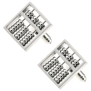 Bassin and Brown Abacus Cufflinks - Silver