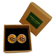 Bassin and Brown Bee Cufflinks - Black/Yellow