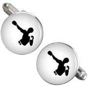 Bassin and Brown Boxer Cufflinks - White/Black