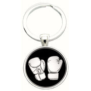 Bassin and Brown Boxing Gloves Keyring - Black/White