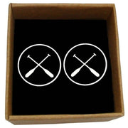 Bassin and Brown Crossed Oars Cufflinks - Black/White