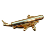 Bassin and Brown Fish Tie Bar - Gold
