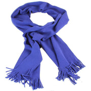 Bassin and Brown Hone Plain Wool Scarf - Blue