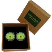 Bassin and Brown Lime Fruit Cufflinks - Green