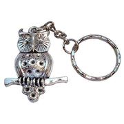 Bassin and Brown Owl Key Ring - Silver