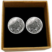 Bassin and Brown Paisley Cufflinks - Black/White