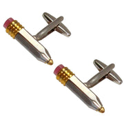 Bassin and Brown Pencil Cufflinks - Silver/Gold