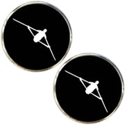 Bassin and Brown Rower Cufflinks - Black/White