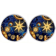 Bassin and Brown Star Flash Cufflinks - Blue/Beige