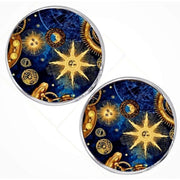 Bassin and Brown Star Flash Cufflinks - Blue/Beige