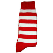 Bassin and Brown Striped Midcalf Socks - Red/White