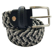 Bassin and Brown Three Colour Stripe Woven Belt - Black/Grey