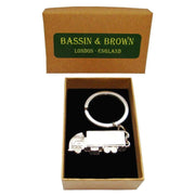 Bassin and Brown Truck Key Ring - Silver