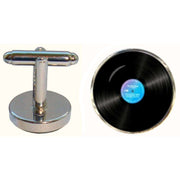 Bassin and Brown Vinyl Disc Cufflinks - Black