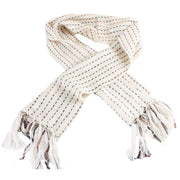 Bassin and Brown West Broken Striped Wool Scarf - Beige/Brown