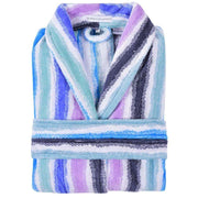 Bown of London Sunset Stripe Luxury Dressing Gown - Blue/Multi-colour