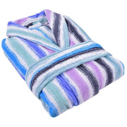 Bown of London Sunset Stripe Luxury Dressing Gown - Blue/Multi-colour