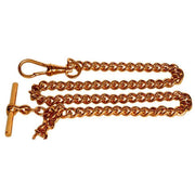 David Van Hagen Gold Plated Albert Small Curb Chain Single Clasp - Gold