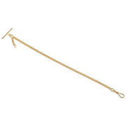 David Van Hagen Gold Plated Albert Small Curb Chain Single Clasp - Gold