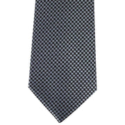 David Van Hagen Houndstooth Tie - Black/Silver