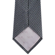 David Van Hagen Houndstooth Tie - Black/Silver