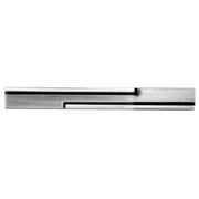 David Van Hagen Line Detail Rhodium Tie Slide - Silver/Black