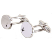 David Van Hagen Oval Sapphire Cufflinks - Silver/Blue