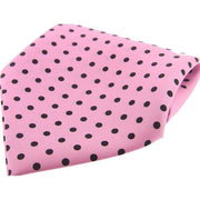 David Van Hagen Polka Dot Silk Twill Pocket Square - Pink/Black