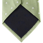 David Van Hagen Polka Dot Tie - Green/White