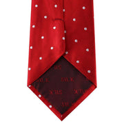 David Van Hagen Polka Dot Tie - Red/White