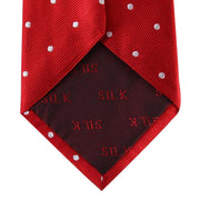 David Van Hagen Polka Dot Tie - Red/White