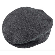 Dents Abraham Moon Tweed Flat Cap - Charcoal