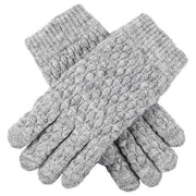 Dents Bubble Texture Knit Gloves - Dove Grey