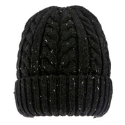 Dents Cable Knit Wool Blend Beanie Hat - Black